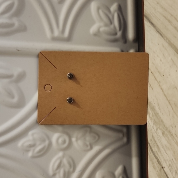 3 for $15 - Light Blue Rippled Round Stud Earrings - Picture 4 of 4